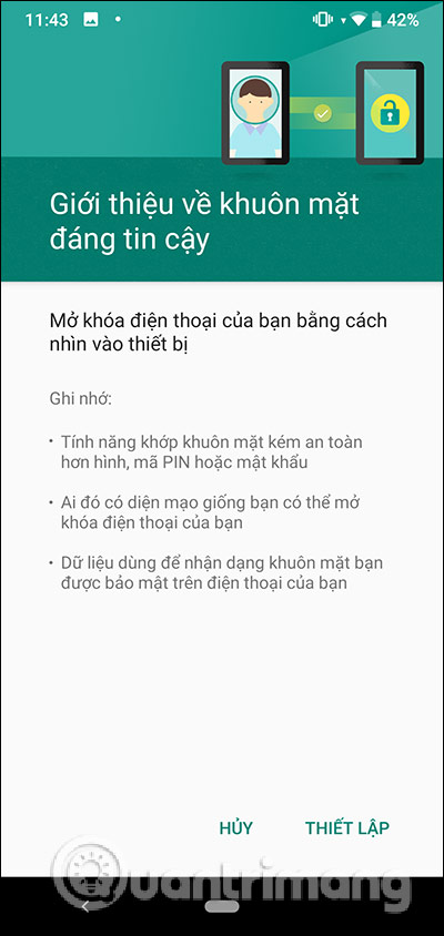 Thiết lập khuôn mặt