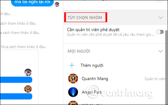 Phê duyệt tham gia cho nhóm