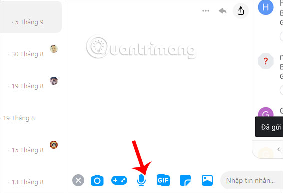 Biểu tượng gửi nội dung