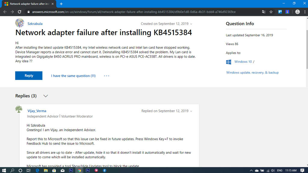 Phản ánh của người dùng về lỗi gặp phải sau khi cập nhật Windows 10