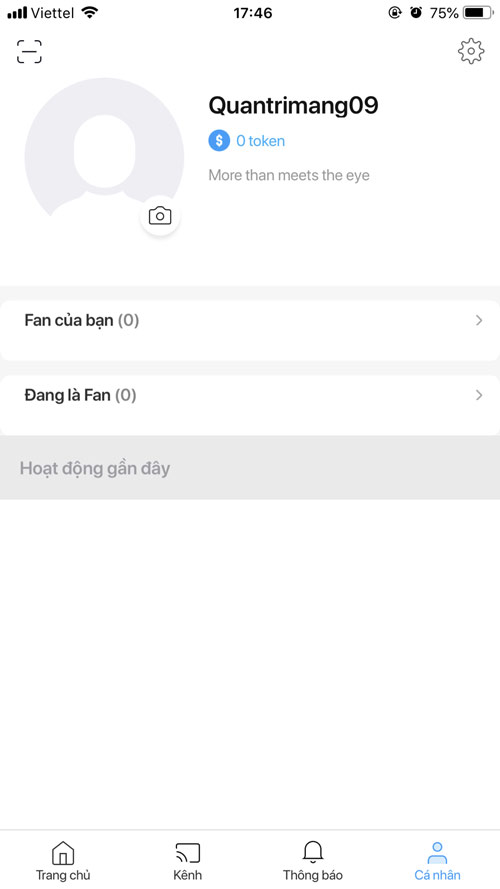 Tab Cá nhân