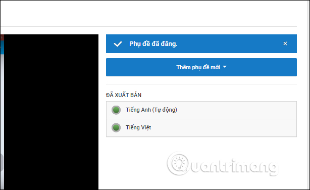 Phụ đề được đăng