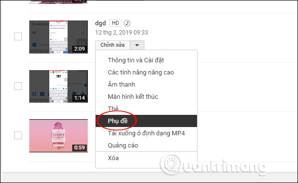 Chỉnh phụ đề video