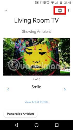 Nhấn vào biểu tượng răng cưa