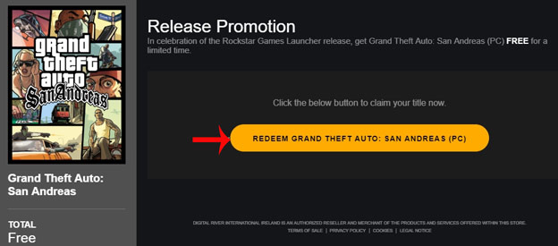 Mời nhận siêu phẩm GTA San Andreas đang miễn phí trên Rockstar
