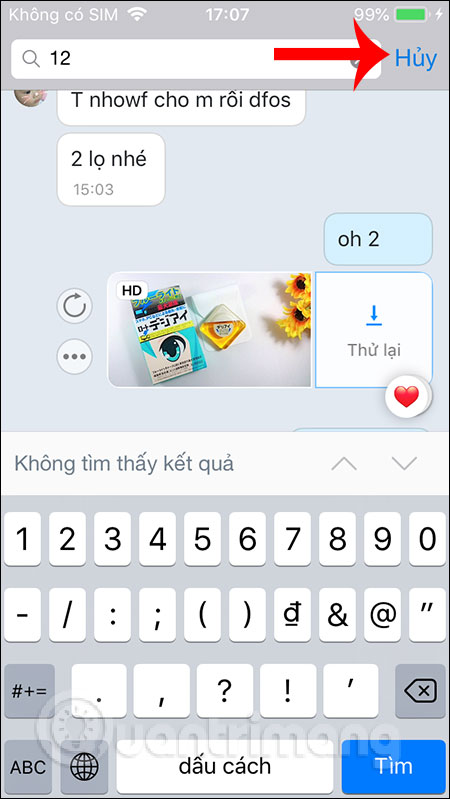 Hủy tìm kiếm