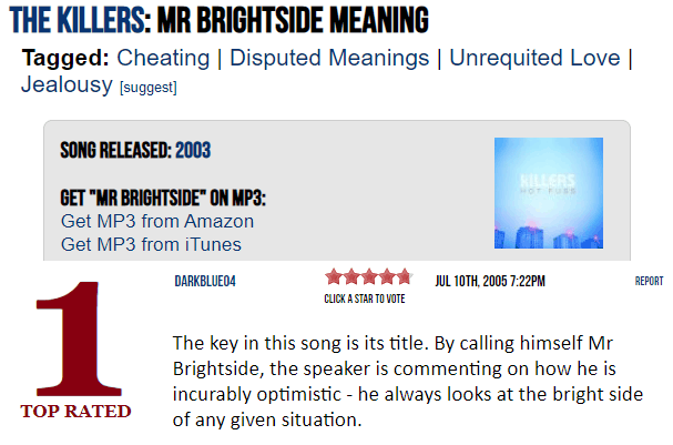 Trang web Lyric Interpretations