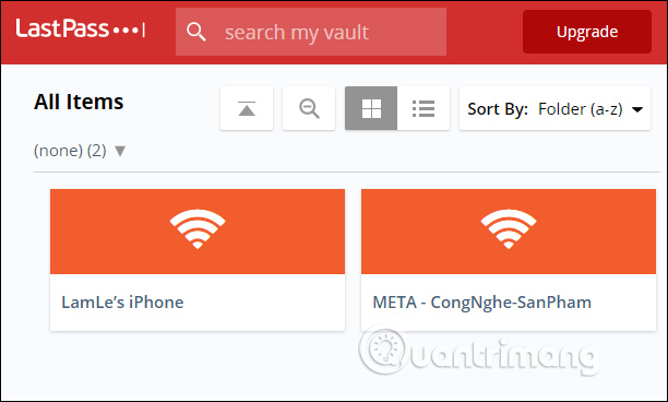 My LastPass Valut web