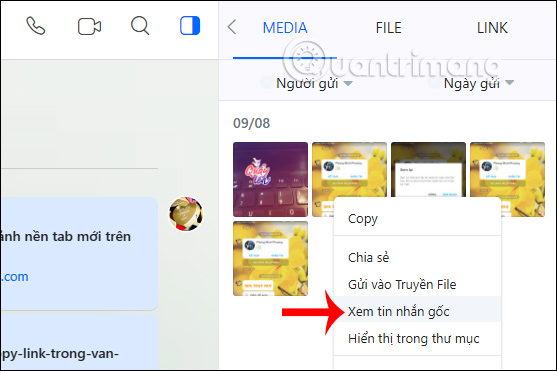 Xem tin nhắn gốc