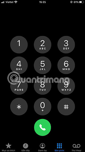 Dark mode iphone numeric keypad menu