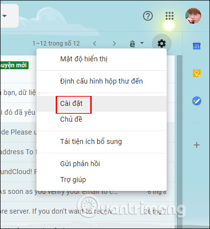 Cài đặt Gmail PC