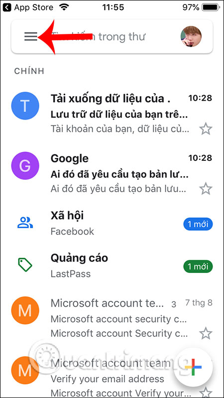 Giao diện Gmail