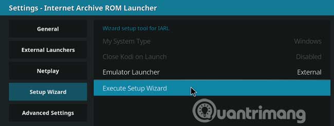 Sau đó, hãy đi tới Setup Wizard, rồi chọn Execute Setup Wizard