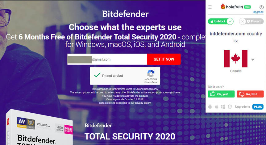 Mời nhận miễn phí 6 tháng bản quyền Bitdefender Internet Security 2020