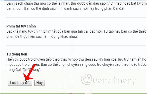 Lưu lại thay đổi