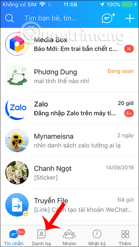Danh bạ Zalo