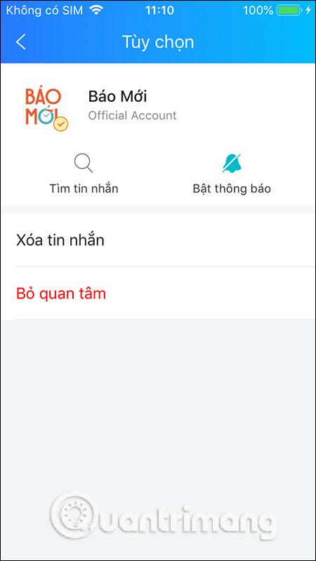 Bật lại thông báo