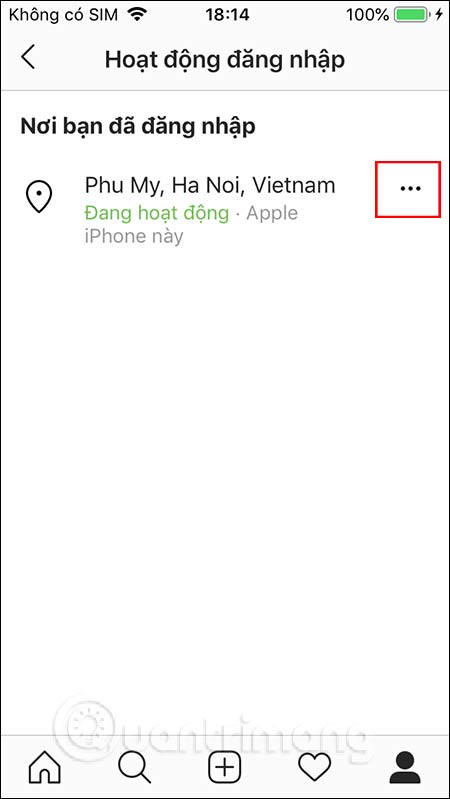 Danh sách đăng nhập
