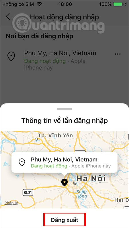 Thoát tài khoản