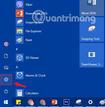 Nhấn chọn Account trong Windows Settings