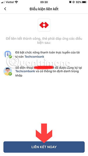 Liên kết  ngân hàng với ví điện tử VinID
