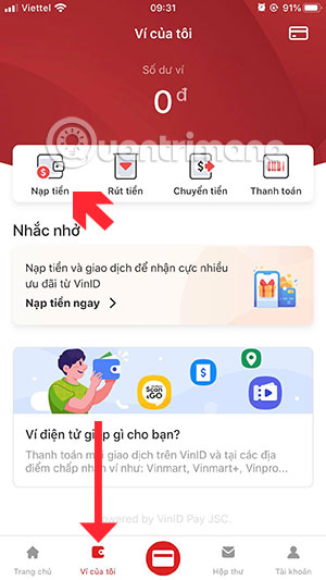 Nạp tiền
