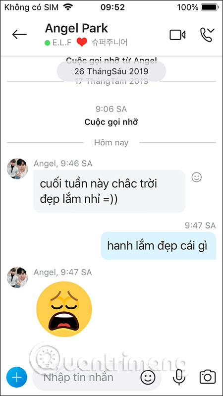 Giao diện hội thoại