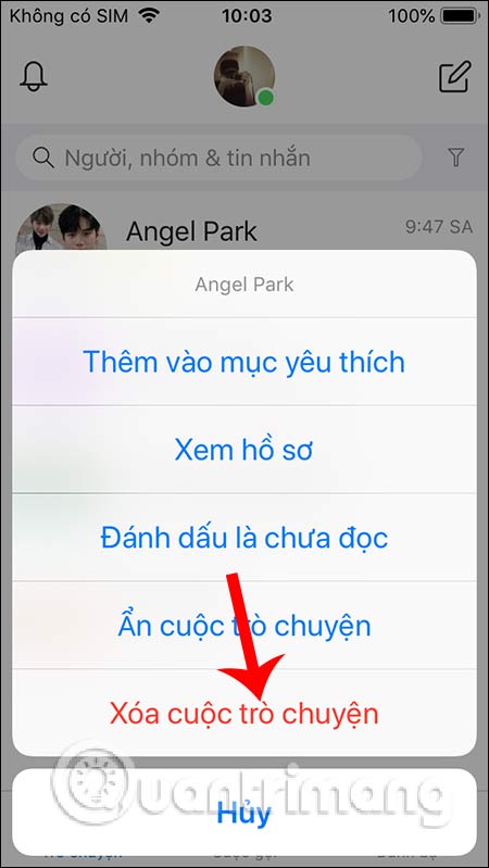 Xóa cuộc trò chuyện