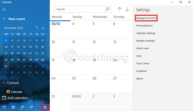 Cách thêm Google Calendar vào ứng dụng Windows Calendar