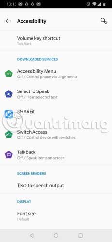 Tìm tùy chọn Switch Access