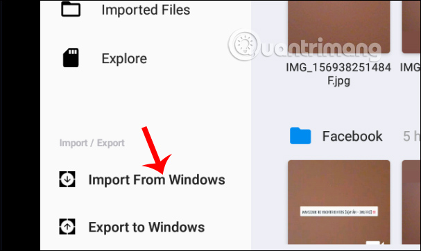 Import from Windows
