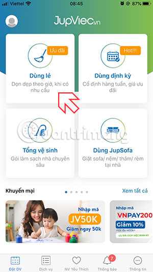 Thuê  người giúp việc theo giờ JupViec