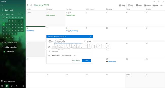 Microsoft Calendar