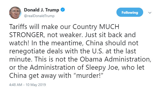 Vị tổng thống đã tweet 105 lần về chủ đề Trung Quốc và cuộc chiến thương mại chỉ trong 3 tháng