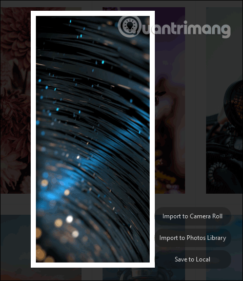 Tùy chọn tải hình nền 