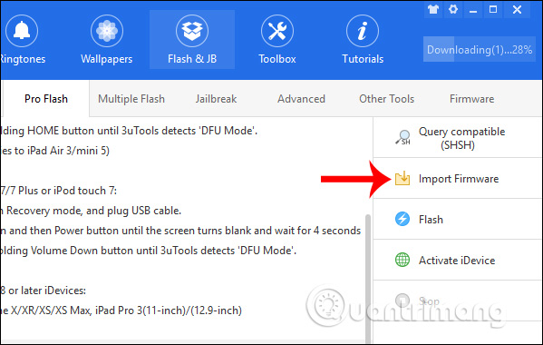 Nâng cấp, hạ cấp thiết bị