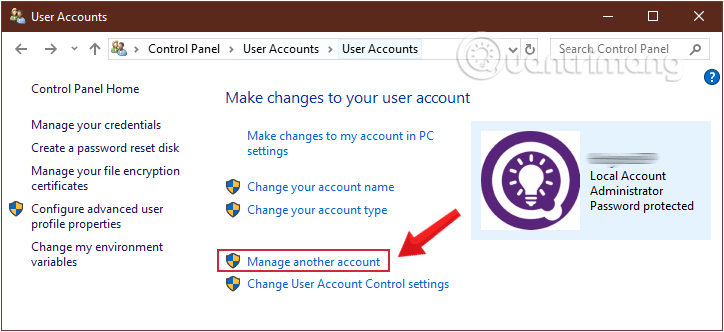 Chọn Add a new user in PC settings để thêm mới tài khoản