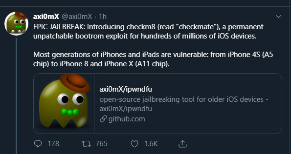 Công bố của axi0mX trên Twitter