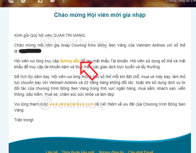 Xác nhận tài khoản BSV