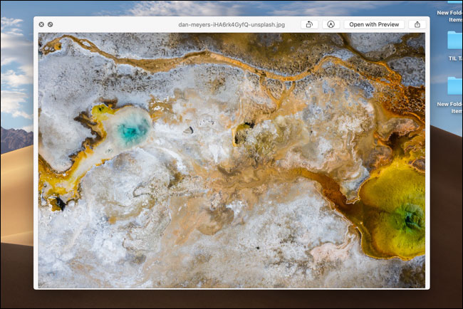 Mở ảnh trong Quick Look