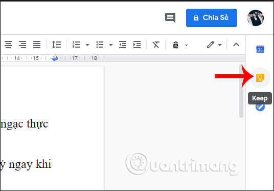 Cách thêm ghi chú Google Keep vào Google Docs