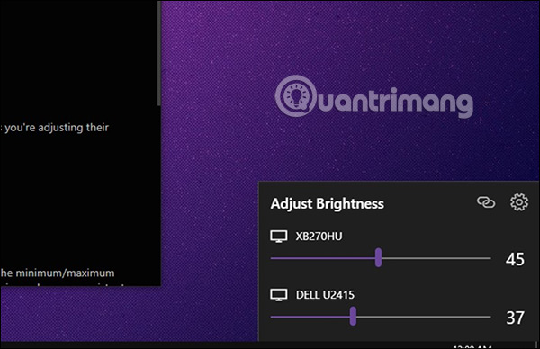 Chỉnh độ sáng nhiều màn hình