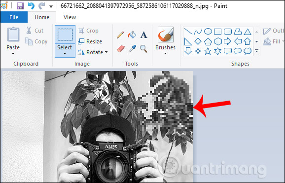 Cách làm mờ ảnh trong Paint
