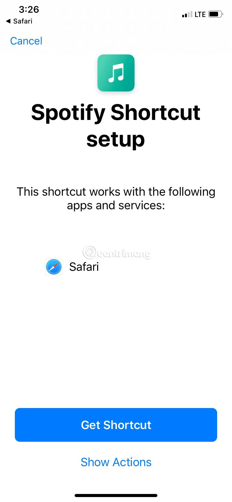 Nhấn Get Shortcut một lần nữa