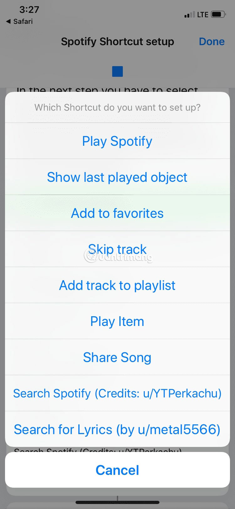 Chọn Play Spotify ở trên cùng