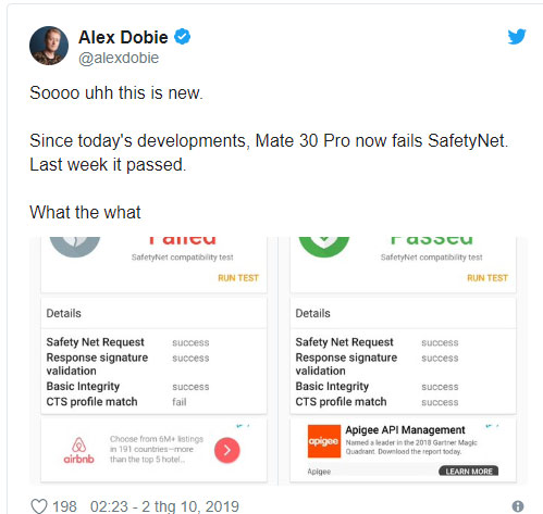 Google Pay đã không còn hoạt động trên Mate 30