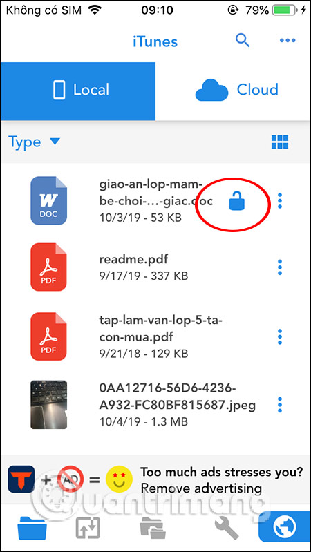 Hiện lại file đã từng bị khóa