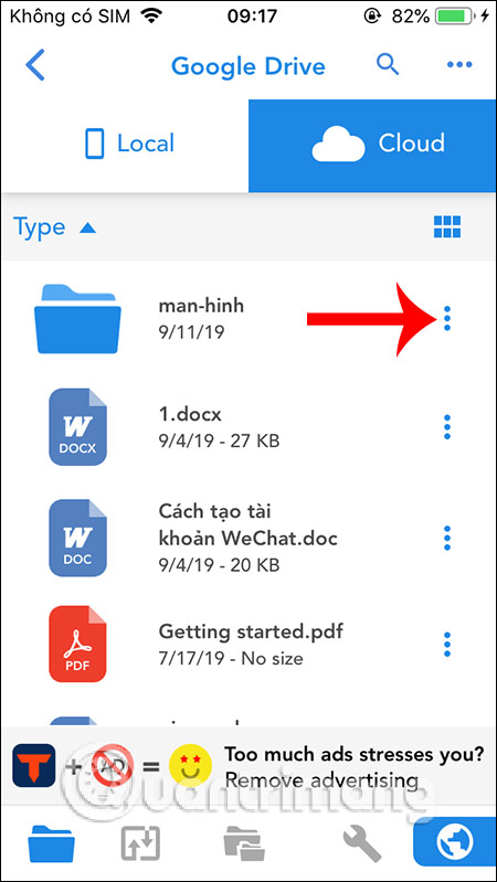 Tùy chọn file lưu trữ