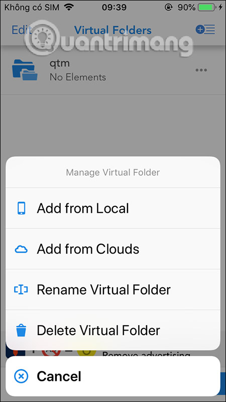 Chọn nơi tải file