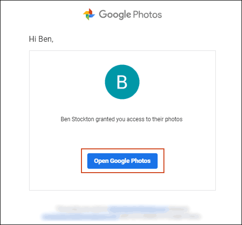 Click vào Open Google Photos